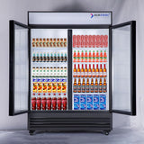 GDR51 51 Inch Two Section Swing Glass Door Merchandiser Refrigerator 01
