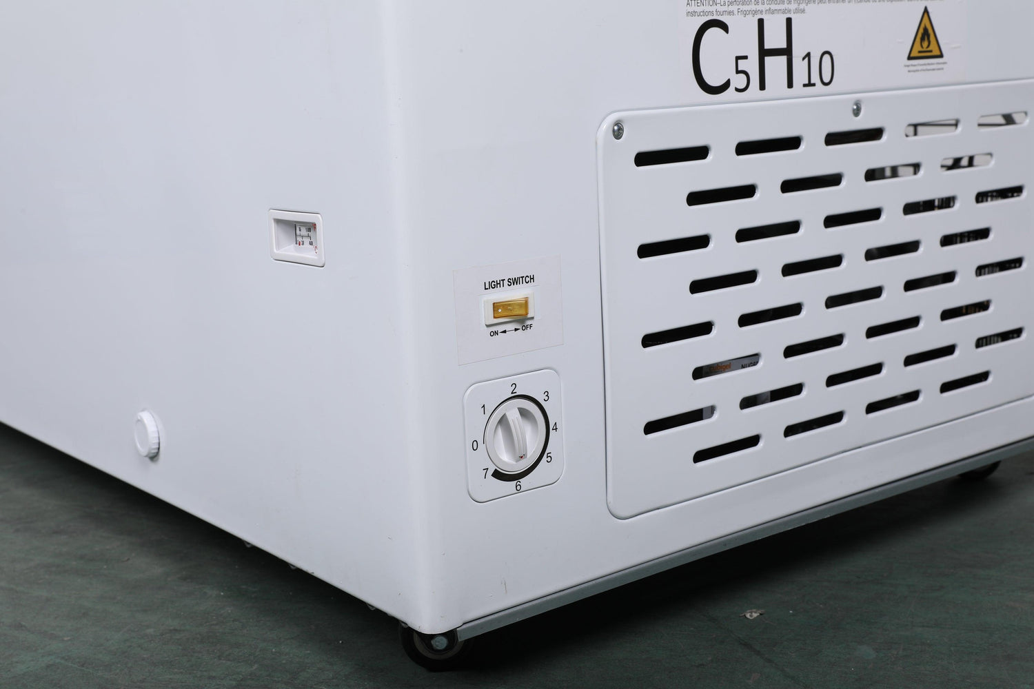 NAFCOOL chest freezer with wide interior and white exterior finish