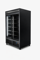 NAFCOOL FLORAL TWO SECTION GLASS DOOR REFRIGERATOR 47.2'' SLIDING DOOR GDR47(S)