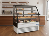 WEBCOOLERS 48" Full Service Bakery Display Case w/ Curved Glass Openable - (4) Levels, 110v