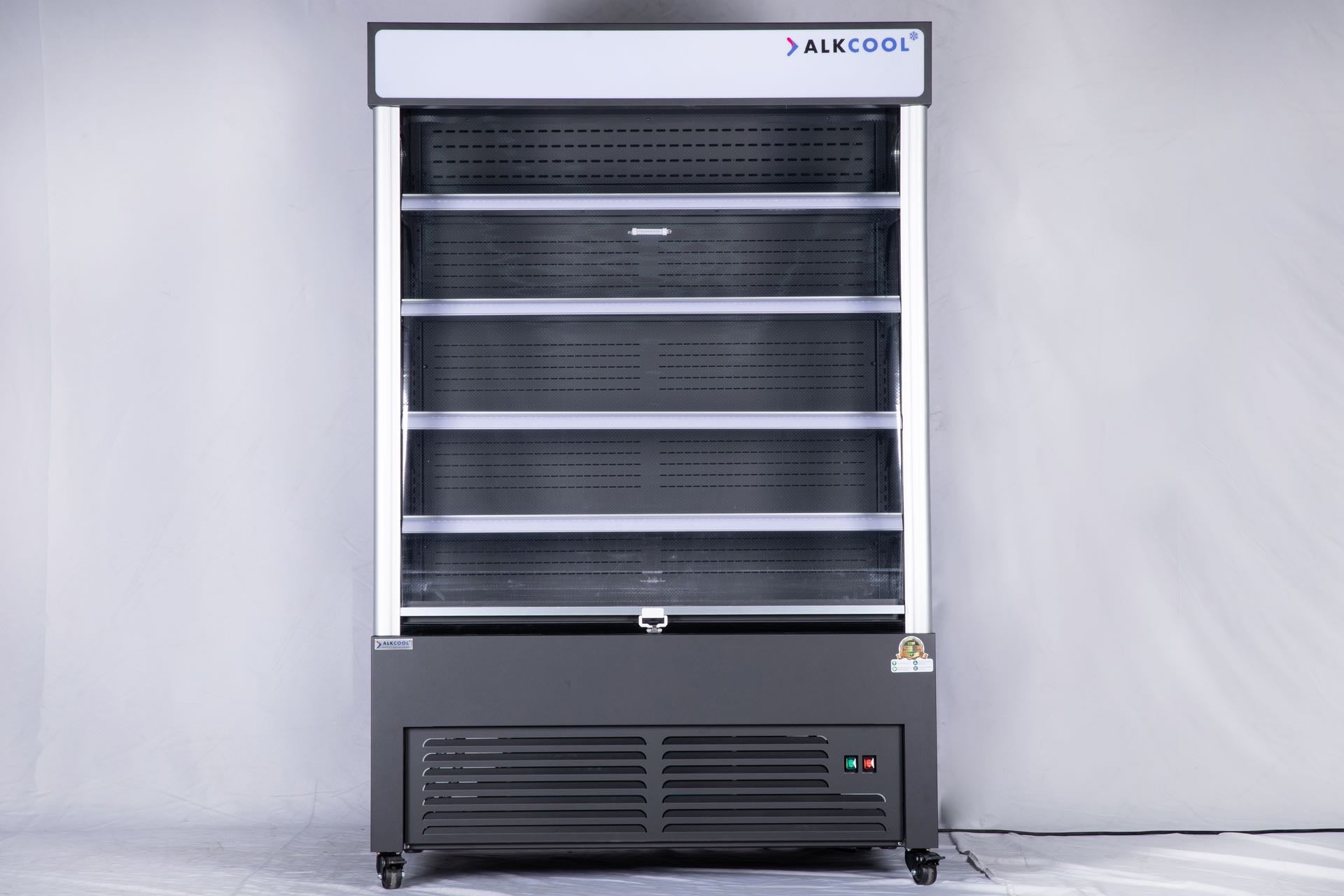 NAFCOOL Open Air Commercial Refrigerator Grab and Go Merchandiser Display Beverage Cooler 26.5 Cu ft Black