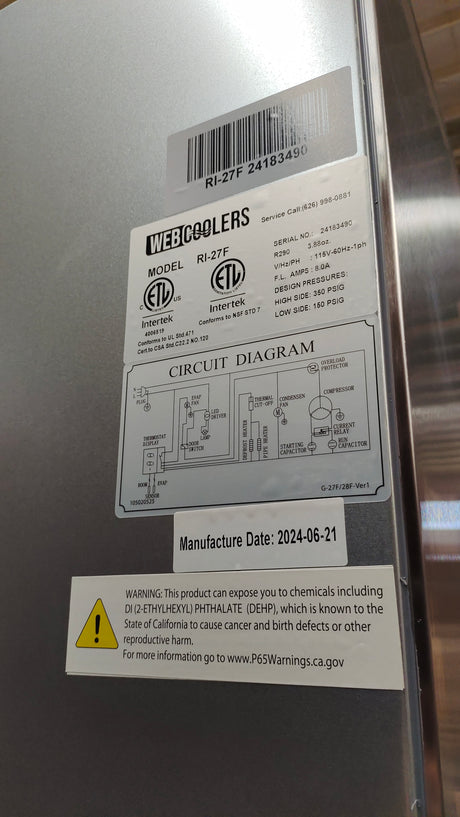RI-27F_27_Stainless_Steel_Solid_Door_Reach-In_Freezer