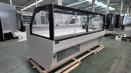 SOC96'' Self-contained Vertical Glass Multi Deck Straight Glass Merchandiser