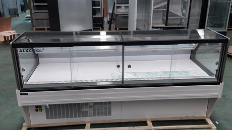 SOC96'' Self-contained Vertical Glass Multi Deck Straight Glass Merchandiser