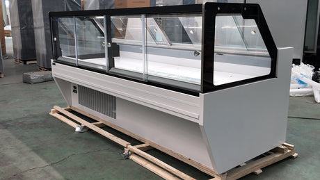 SOC96'' Self-contained Vertical Glass Multi Deck Straight Glass Merchandiser