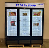 TGDF70'' Three Section Glass Door Merchandiser display Freezer