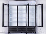 TGDR70 Three Section Black Swing Glass Door Merchandiser Refrigerator 03