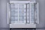 Sleek and efficient, this NAFCOOL merchandiser refrigerator offers 71 inches of wide display space