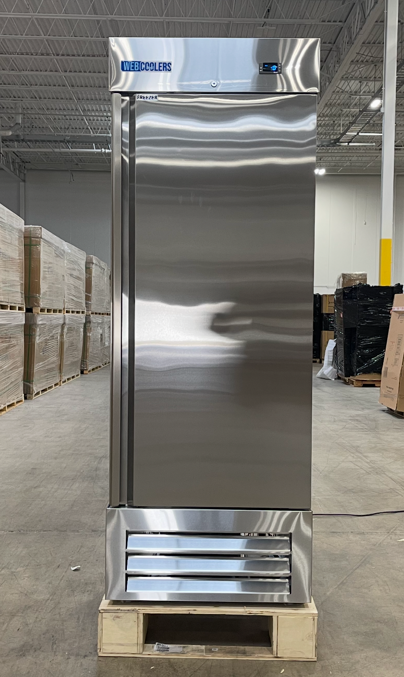 Webcoolers RI-29F 29" Stainless Steel Solid Door Reach-In Freezer
