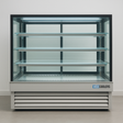 Glass display cooler with shelves on a white background, branded 'WEB Coolers'.