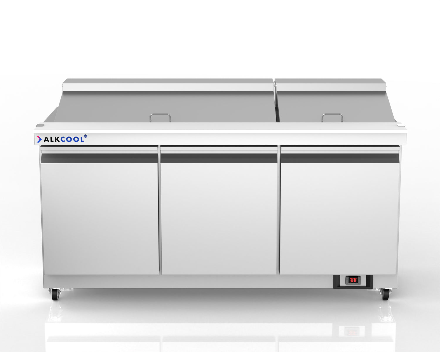 Webcoolers SSPT-S72 72" Salad & Sandwich Prep Table Refrigerator (Three Sections)