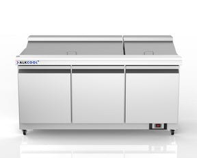 Webcoolers SSPT-S72 72" Salad & Sandwich Prep Table Refrigerator (Three Sections)