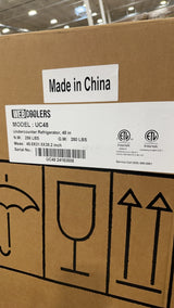 Webcoolers UC-48 48'' Countertop Two Section Door Refrigerators