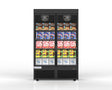 Black Upright Freezer with LED Lighting and R290 Refrigerant
