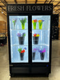 NAFCOOL Refrigerated Flower Display Case with 8 Adjustable Wire Shelves