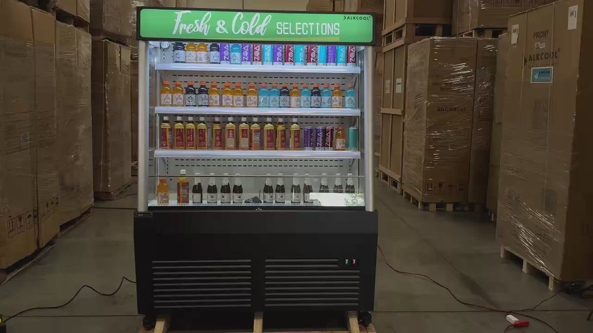 Rust-resistant stainless steel interior and airflow system in ALKCOOL ERINA open-air cooler.