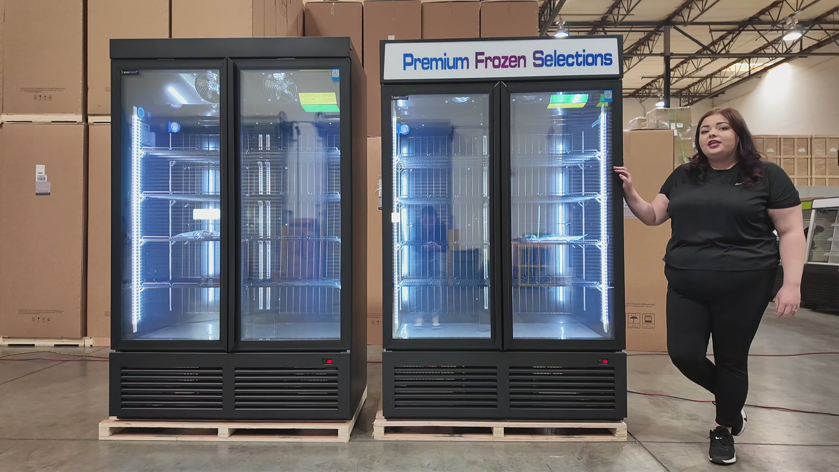  ALKCOOL SGDF40N Energy-Efficient Display Freezer