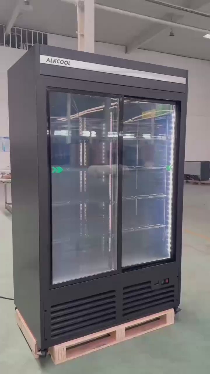 GDR47(S) ‎47.2'' Width Two Section Sliding Glass Door Merchandiser Refrigerator