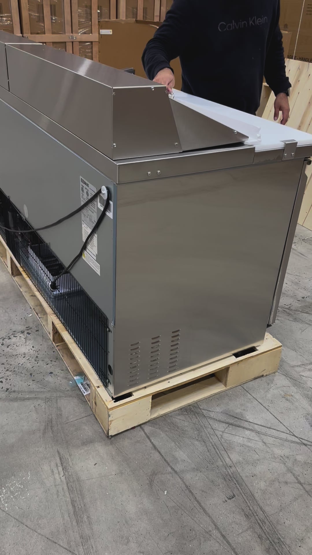 Webcoolers SSPT-S72 72" Salad & Sandwich Prep Table Refrigerator (Three Sections)