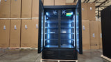 Commercial Black Freezer with Digital Thermostat Display