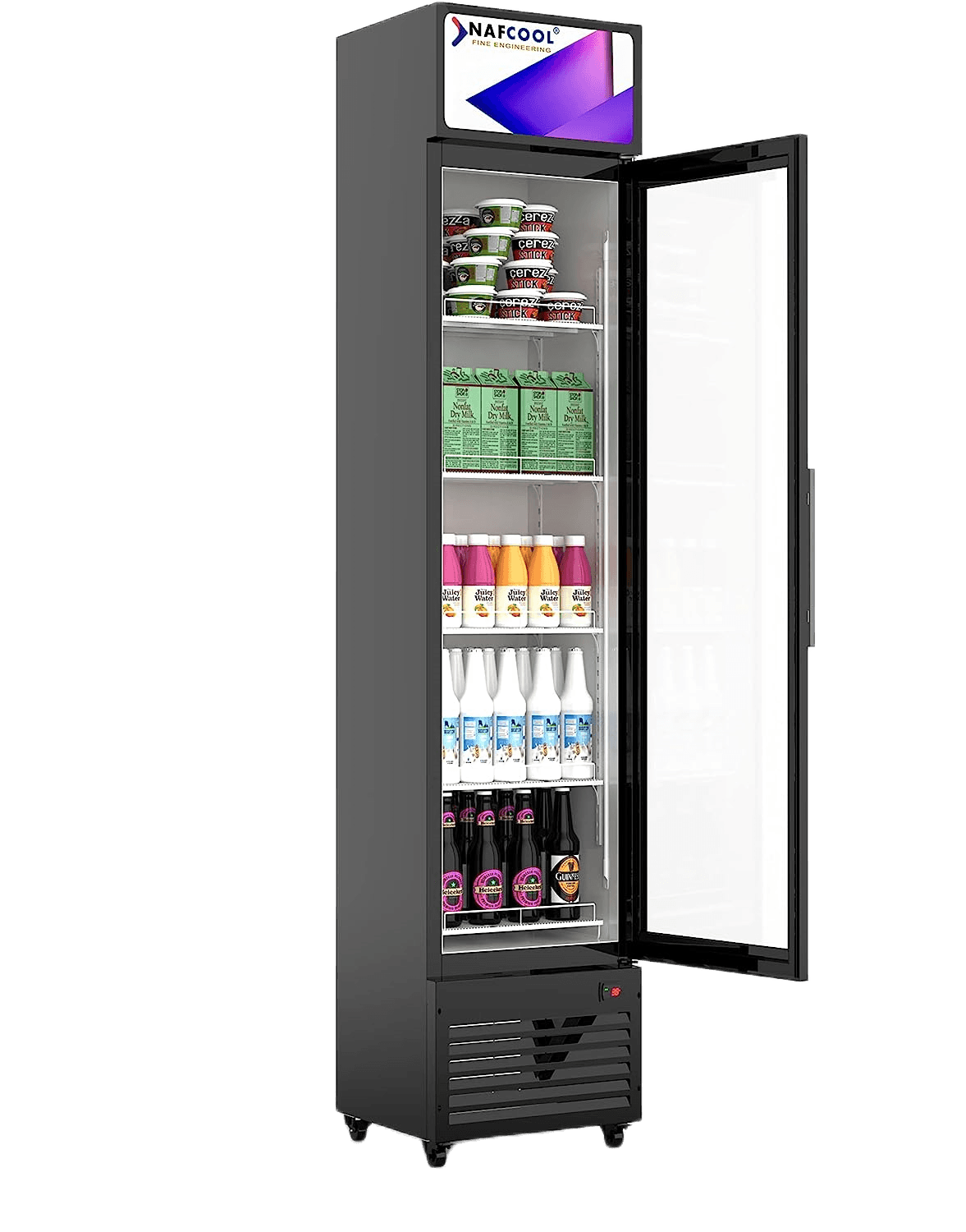 SDGR15‘’ SLIM GLASS DOOR DISPLAY 15" Refrigerator - NAFCOOL