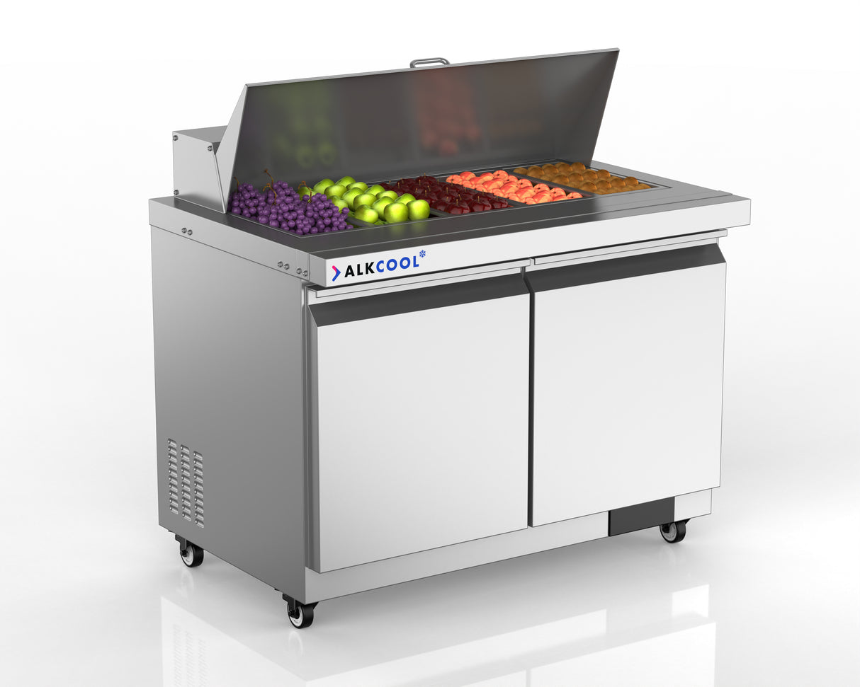 Webcoolers SSPT-S60 61" Salad & Sandwich Prep Table Refrigerator (Two Sections)