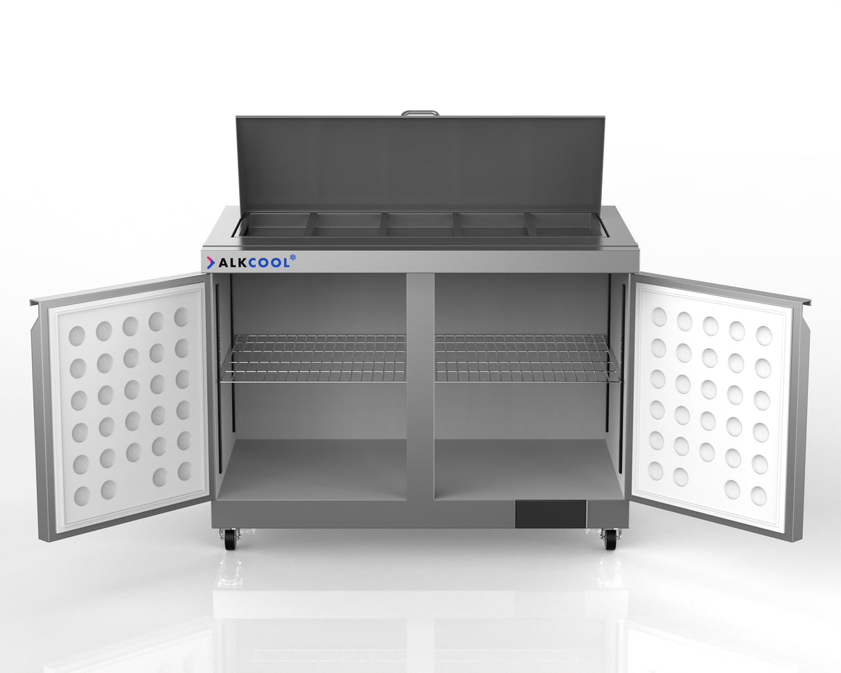 Webcoolers SSPT-S60 61" Salad & Sandwich Prep Table Refrigerator (Two Sections)