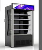 20.3 cu. ft. open-air cooler in black finish for refrigerated product display
